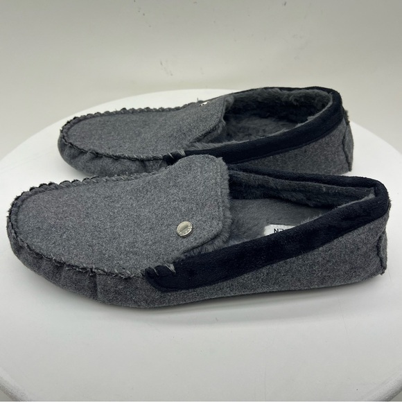 Steve Madden Loafers House Shoes Slippers Faux Fur Slip On Grey Lounge Comfy 10 - Picture 8 of 13